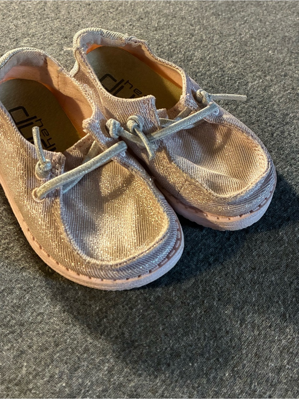 Hey Dude Kids Metallic Pink Slip-On Moccasins